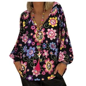 Cute, comfy, 60's-inspired blouse!